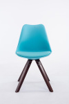 Jídelní / konferenční židle Tomse kapučíno podnož hranatá, modrá