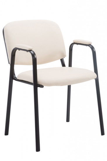 Jídelní / konferenční židle Kenna PRO syntetická kůže, krémová