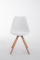 Jídelní / konferenční židle Tomse přírodní podnož kulatá, bílá