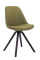 Jídelní / konferenční židle Lona otočná, látkový potah, ořech podnož kulatá, zelená