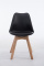 Jídelní / konferenční židle Borna V2 syntetická kůže, přírodní podnož, černá
