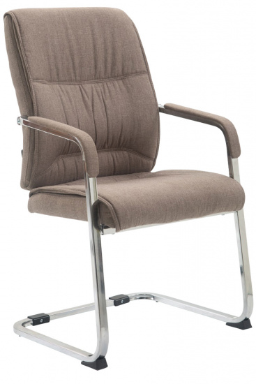 XL Jídelní / konferenční židle Diego látkový potah, taupe