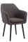 Jídelní / konferenční židle Samson látkový potah, podnož černá (dub), tmavě šedá