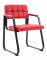 Jídelní / konferenční židle Kalibra podnož černá / syntetická kůže, červená