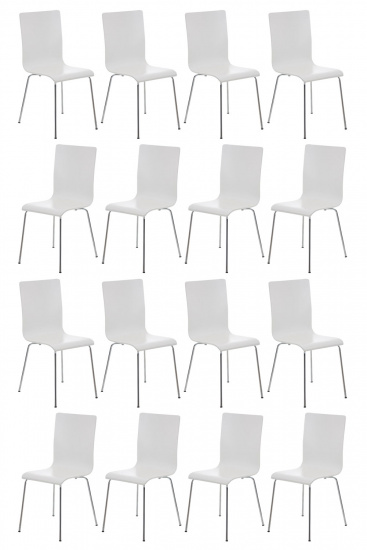 16 ks / set jídelní / konferenční židle Endra, bílá