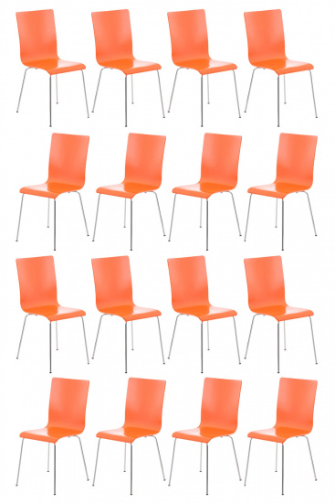 16 ks / set jídelní / konferenční židle Endra, oranžová