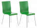 2 ks / set jídelní / konferenční židle Endra, zelená