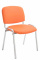 Jídelní / konferenční židle Kenna podnož chrom / syntetická kůže, oranžová