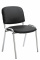Jídelní / konferenční židle Kenna podnož chrom / syntetická kůže, černá