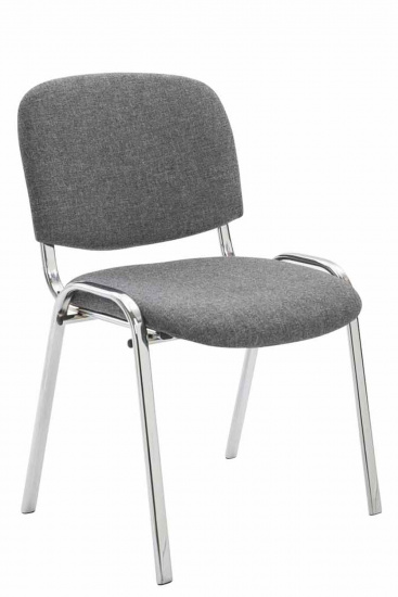 Jídelní / konferenční židle Kenna podnož chrom / látkový potah, šedá