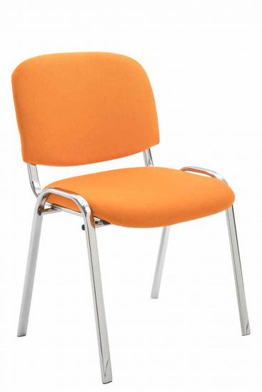Jídelní / konferenční židle Kenna podnož chrom / látkový potah, oranžová
