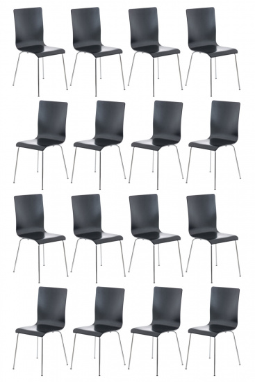 16 ks / set jídelní / konferenční židle Endra, černá