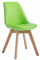 Jídelní / konferenční židle Borna syntetická kůže, přírodní podnož, zelená