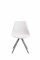 Jídelní / konferenční židle Tomse syntetická kůže, podnož kulatá šedá, bílá