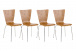 4 ks / set jídelní / konferenční židle Anaron, dub
