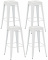4 ks / set barová židle Factory, bílá