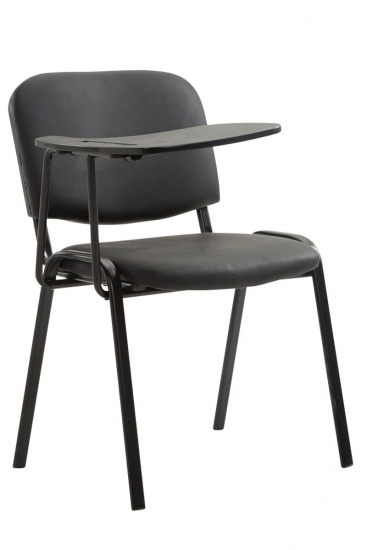 Jídelní / konferenční židle Kenna skládací stůl syntetická kůže, černá