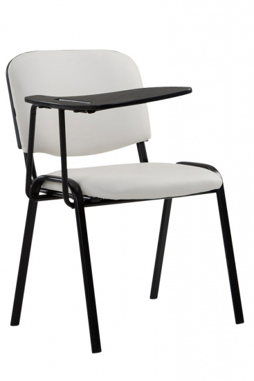 Jídelní / konferenční židle Kenna skládací stůl syntetická kůže, bílá