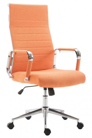 Kancelářská / pracovní židle Vaiet látkový potah, oranžová