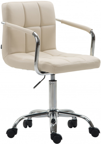 Kancelářská / pracovní židle Lucas V2 syntetická kůže, krémová