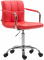 Kancelářská / pracovní židle Lucas V2 syntetická kůže, červená