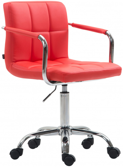 Kancelářská / pracovní židle Lucas V2 syntetická kůže, červená