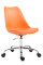 Kancelářská / pracovní židle Tomse plast, oranžová
