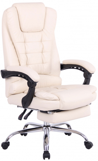 Kancelářská / pracovní židle Ortland syntetická kůže, krémová