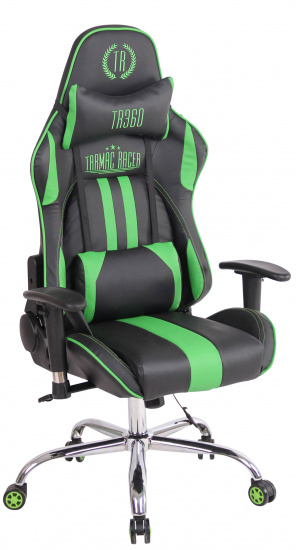 Kancelářská / pracovní židle Lemon XM syntetická kůže, černá / zelená