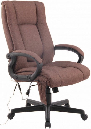 Kancelářská / pracovní židle XL Evve XM látkový potah, hnědá