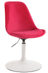 Jídelní / konferenční židle Lona otočná samet bílá, červená