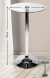 Barovy stul vyska 105cm kulaty sklo chrom
