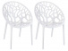 2 ks set židle stohovatelná CRYSTAL, bílá lesk