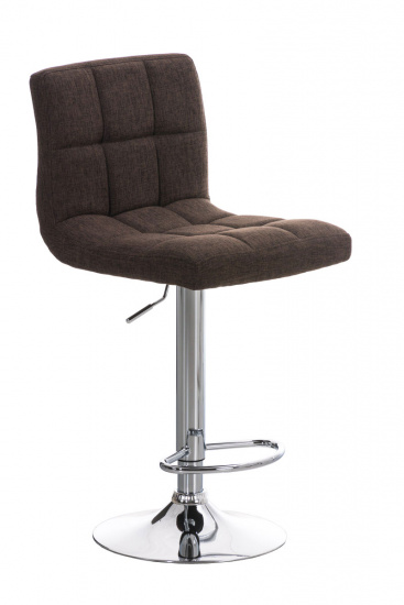 Barová židle Peru látkový potah, hnědá