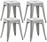 4 ks / set stolička Armin, stříbrná