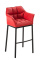Barová židle Damaso podnož černá / červená