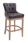 Barová židle Lakewood pravá kůže, antik-světlá / hnědá