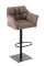 Barová židle Damaso podnož černá / látkový potah, terrahnědá