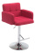 Barová židle Pompe, látkový potah, červená