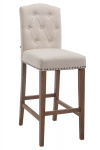 Barová židle Louise látkový potah, antik-světlá / krémová