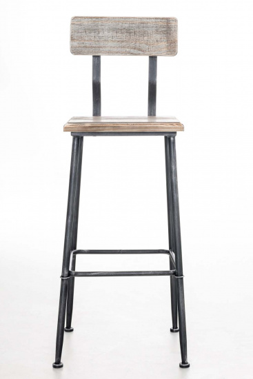 Barová židle Queens, dřevo, antik stříbrná