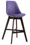 Barová židle Camile syntetická kůže, kapučíno, fialová