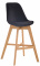 Barová židle Camile samet přírodní podnož / černá