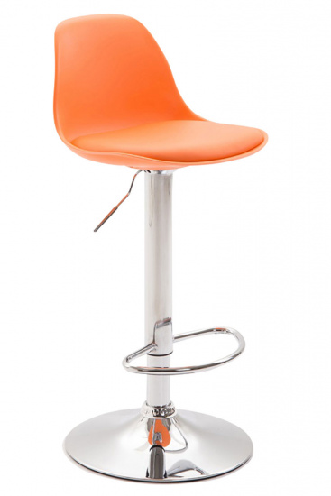 Barová židle Kiel syntetická kůže, oranžová