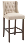Barová židle Cassandra látkový potah, antik-tmavá / krémová