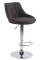Barová židle Lazio látkový potah, chrom, tmavě šedá