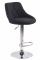 Barová židle Lazio látkový potah, chrom, černá