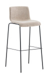 Barová židle Hoover látkový potah,  černá, krémová