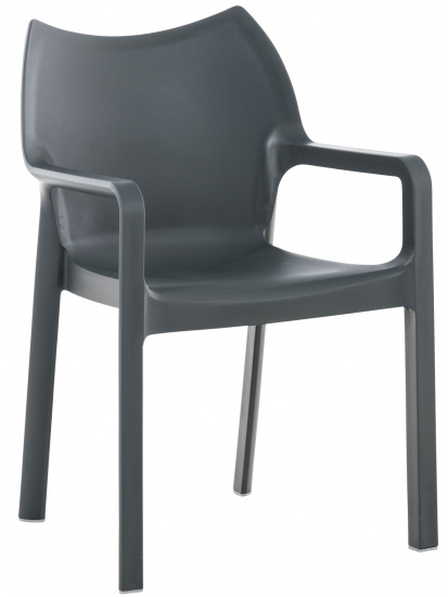 Jídelní / konferenční židle Diva, tmavě šedá