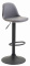 Barová židle Kiel čalounění syntetická kůže, černá, šedá